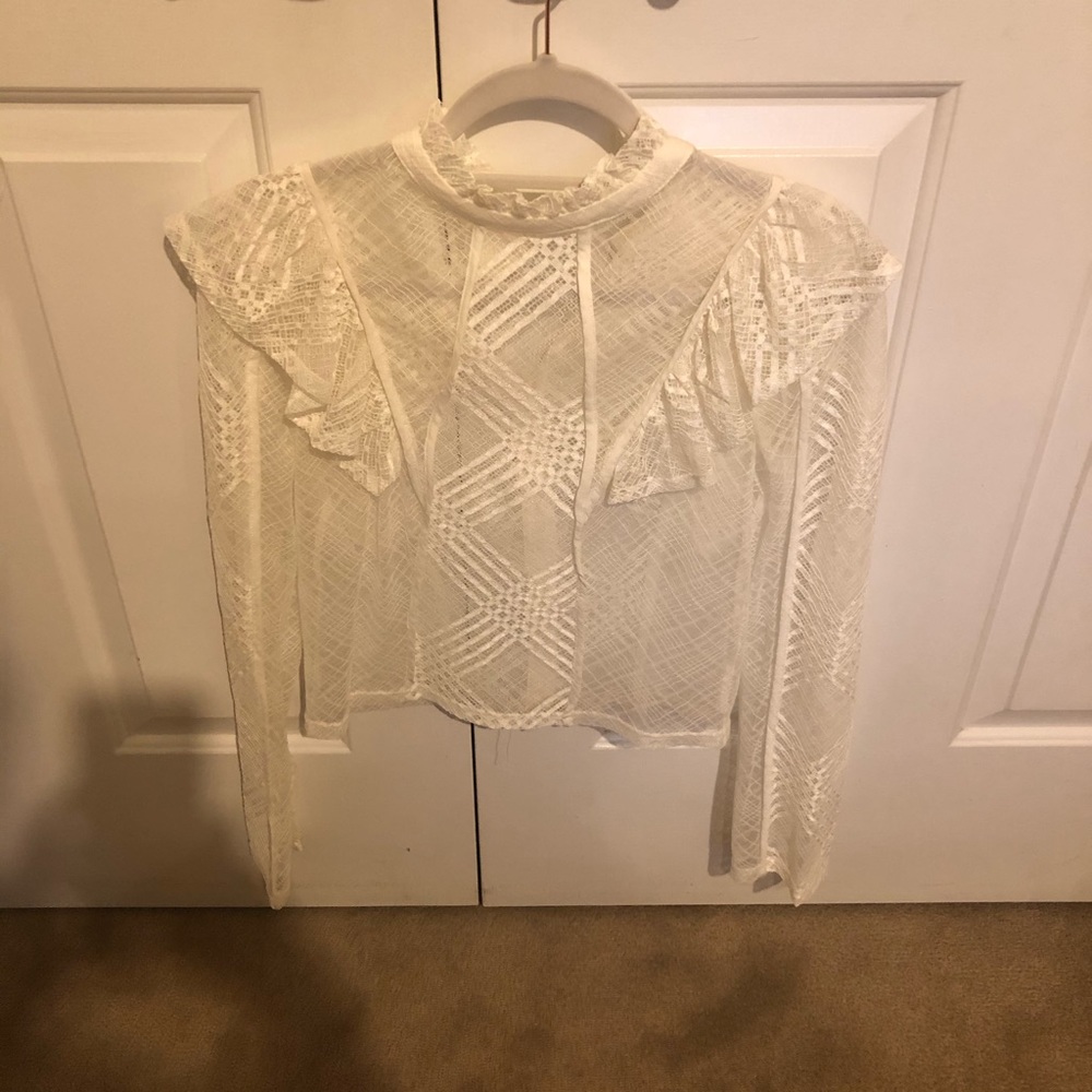 Ivory lace blouse